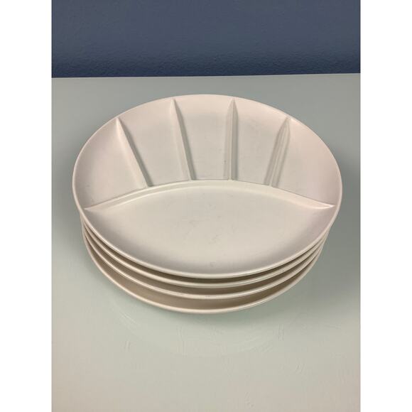 Vintage Divided Fondue or Raclette plates Japan 1970s set of 4 - Picture 11 of 11